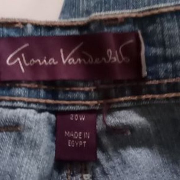 Gloria Vanderbilt Women's 5 Pocket Classic Jeans - Size (20W) - Bleached Denim - Picture 4 of 5